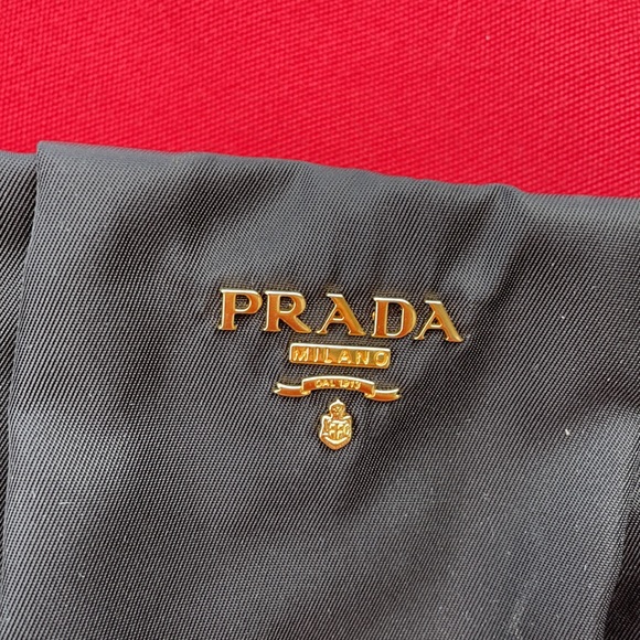 ⛔️SOLD⛔️ PRADA Black Wristlet with Gold accents. - Picture 6 of 16